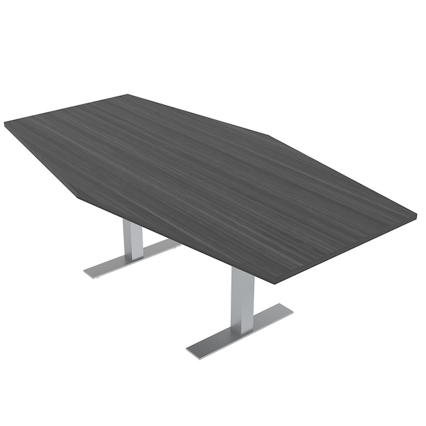 45.25 in W, 84 in L, 29 in H, Engineered Wood Top, Grey